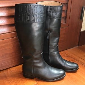 Carolina Herrera tall leather boots. Worn once.